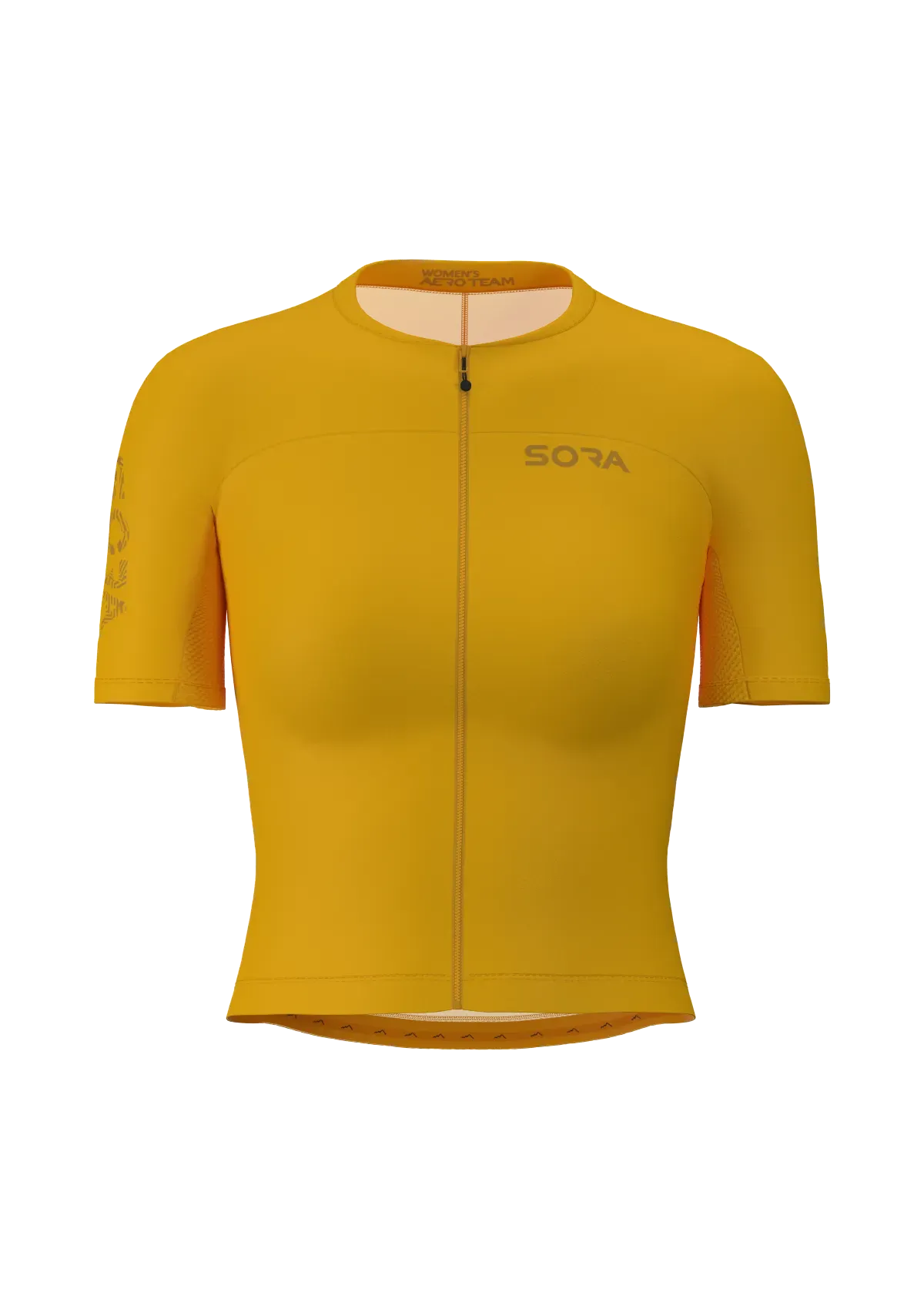 Sarı Aero Team Kadın Bisiklet Forması
