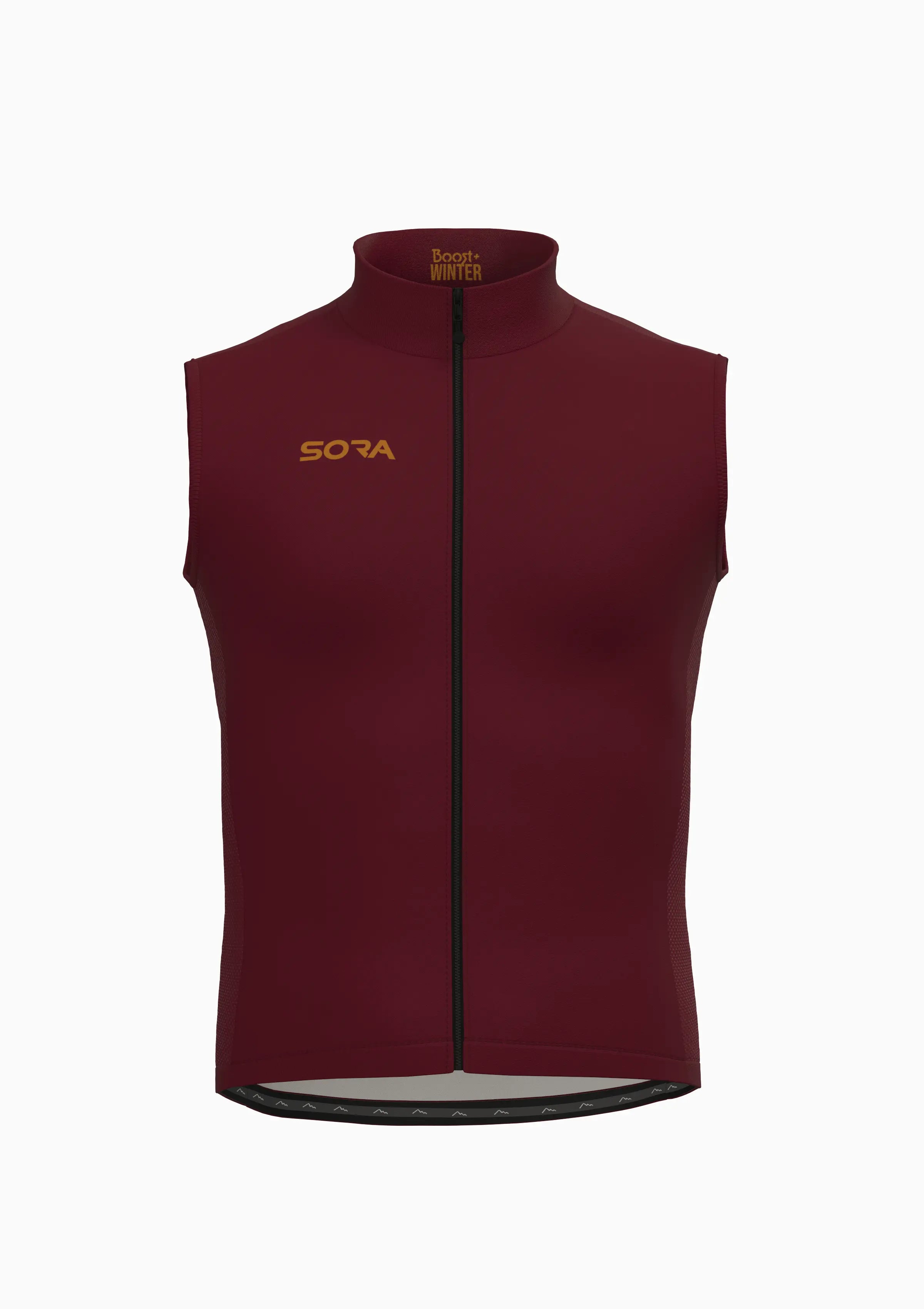 Burgundy Boost Winter Cycling Vest